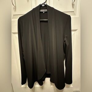 Jones New York Black Open-Front Draped Blazer